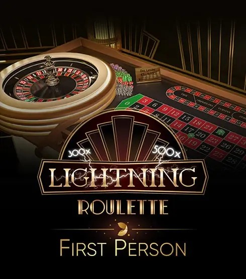 First Person Lightning Roulette logo by Evolution at Spinarium