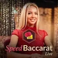 Speed Baccarat A online game logo by Evolution on spinarium-be.com